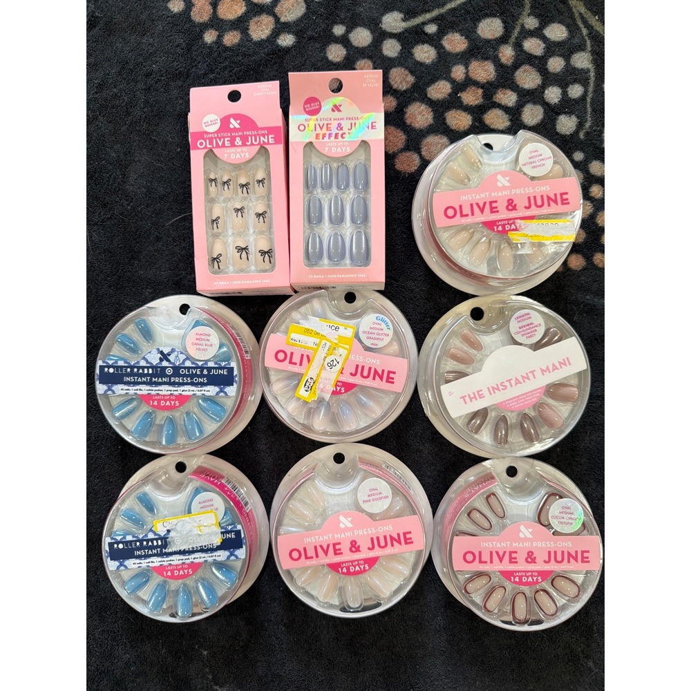 Olive & June Instant Mani Press-On Nails Bundle 9 pkRoller Rabbit Oval Almond